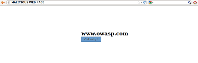 Clickjacking Example Malicious Page 1