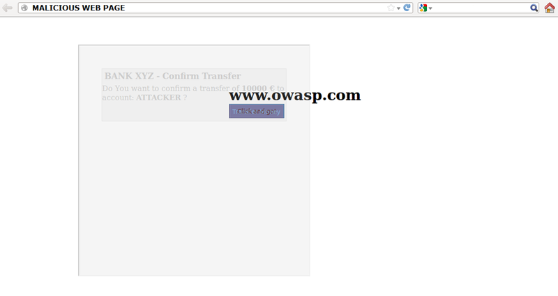 Clickjacking Example Malicious Page 2